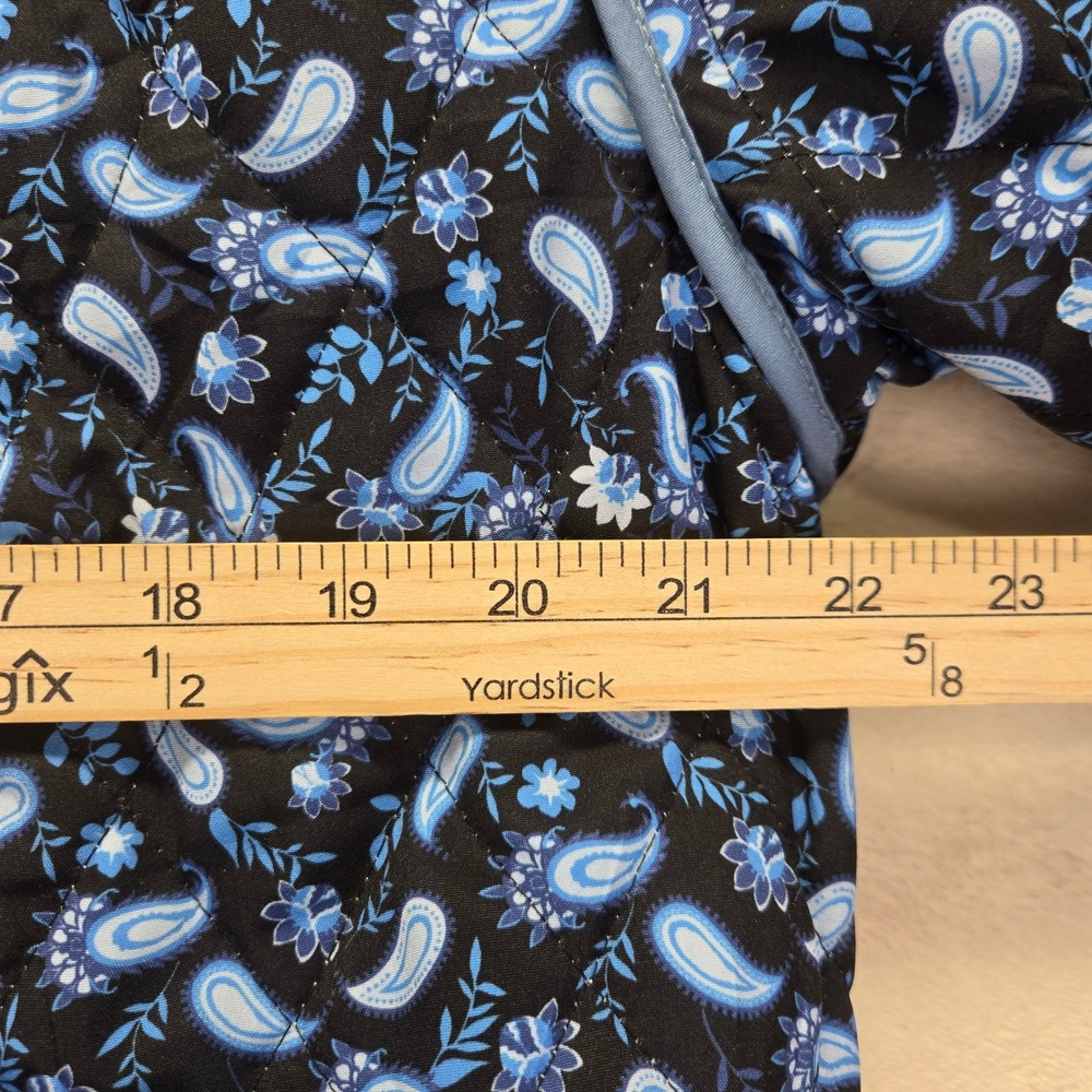 Reversible Quilted Patchwork Jacket Blue Pink Pai… - image 4